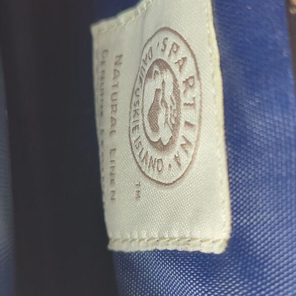 Spartina 449 Sailor's Watch Island Leather Linen Patterned Nautical Coin Purse - Picture 7 of 8